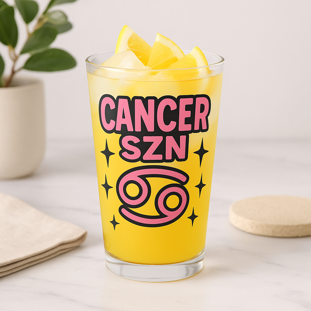 Cancer SZN Glass – Cozy & Cute Zodiac Style